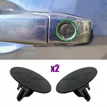 2 шт. для Mitsubishi Lancer Cedia 2000-2007 Pajero V80 ASX дверная ручка замочная скважина заглушка декоративная крышка клипса пылезащитный нержавеющий черный