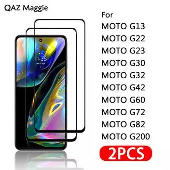 2 шт. для MOTO G13 G22 G23 G24 G30 G32 G42 G52 G54 G60 G64 G72 G73 G82 G100 G200 5G защитное стекло для экрана MOTO G30