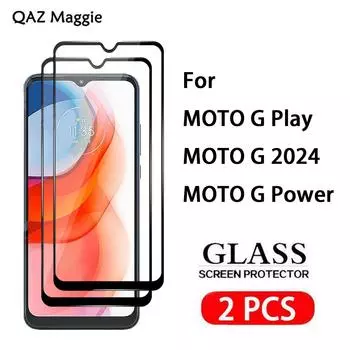 2 шт. для MOTO G Power Play 2021 2022 2023 2024 Защитное стекло для экрана из закаленного стекла MOTO G Play 2021