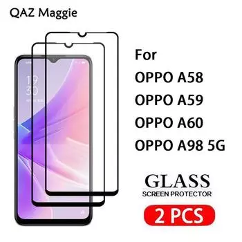 2 шт. для OPPO A58 A59 A60 A98 защитное стекло для экрана закаленное стекло для OPPO A58X 5G пленка OPPO A58