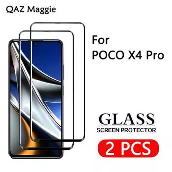 2 шт. для POCO X4 Pro 5G стеклянная защитная пленка для экрана с полным покрытием из закаленного стекла POCO X4 Pro 5G