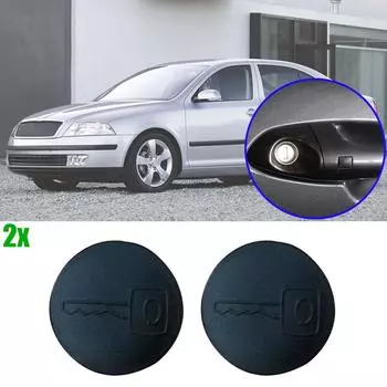 2 шт. для Skoda Yeti 2009 2010 2011 2012 2013 2014 2015 2016 2017 дверная ручка замка автомобиля цилиндр замочная скважина заглушка отделка крышка клипса