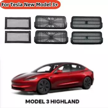2 шт. Для Tesla Model 3 Highland 2024 защитная крышка воздухозаборника под сиденьем, противопылевые модифицированные детали, аксессуары для интерьера Model3