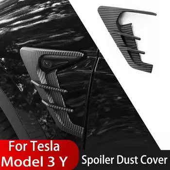 2 шт. Для Tesla Model 3 Y камера боковые части автомобиля боковая панель крыла крышка спойлер пылезащитный чехол украшения модификация аксессуары модель y белый