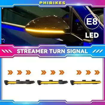 2 шт. для VW Golf MK7 7,5 7 GTI R GTD динамический поворотник светодиодный указатель поворота для Volkswagen Rline Sportsvan Touran боковой зеркальный светильник жёлтый