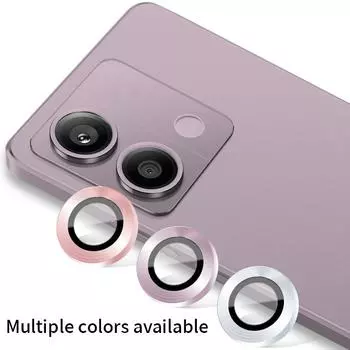 2 шт. для Xiaomi Redmi Note 13 Pro 13 Pro Plus 4G 5G алюминиевое сплав металлическое кольцо с закаленным стеклом полное покрытие объектива камеры протектор Redmi Note 13 4G(2pcs) чёрный