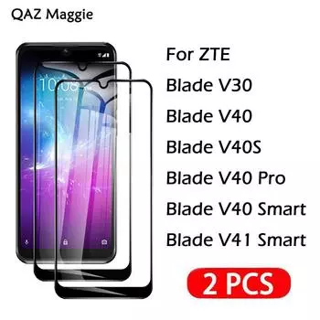 2 шт. для ZTE Blade V30 V40 V40S V41 V50 DESIGN Smart Pro стекло полное покрытие Защитная пленка для экрана из закаленного стекла ZTE Blade V30