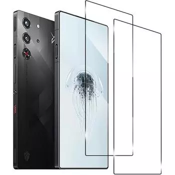2 шт. для ZTE Nubia Red Magic 10 Pro/Pro Plus 9 Plus защитное стекло для экрана, твердость 9H устойчивая к царапинам беспузырьковая закаленная стеклянная пленка nubia Red Magic 9S Pro чёрный
