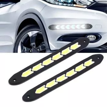 2 шт. дневные ходовые огни гибкие COB силиконовые 12 В светодиодные DRL противотуманные фары купольные внутренние лампы для автомобиля B