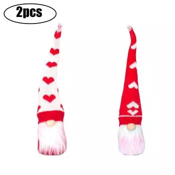 2 шт., домашний стол, украшение в виде гнома на день Святого Валентина, кукла Рудольфа, свадебное украшение, подарок One Size