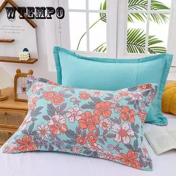 2 шт., домашняя хлопково-марлевая наволочка для взрослых и детей, фиксированная не ниспадающая кружевная пара, домашний декор для отеля 2pc 52*78cm