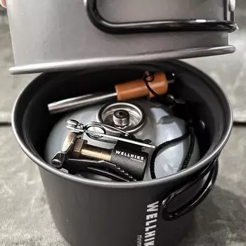 2 шт. дорожная посуда горшок с ручкой для пикника, плита из алюминиевого сплава, походный горшок, снаряжение для походов