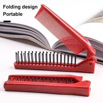 2 шт., дорожная складная расческа с двойной головкой, портативная массажная расческа для кожи головы, антистатическая расческа для волос, мужская и женская щетка для волос, салон