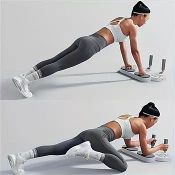 2 шт. доска для отжиманий, многофункциональный портативный тренажер для мышц живота для силовых тренировок чёрный