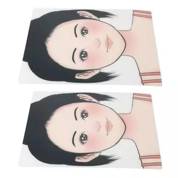 2 шт. Доска для практики макияжа и раскрашивания лица, моющаяся, многоразовая, для упражнений по раскрашиванию лица для сцены, дома