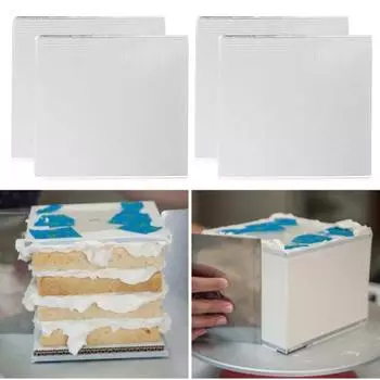 2 шт. доски для торта, экологически чистые многоразовые прочные полезные акриловые доски на день рождения, кухонные аксессуары 16cm