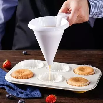 2 шт., дозатор для кремового теста, воронка для шоколадных конфет, воронка для глазури, форма для выпечки, пищевой пластик, инструмент для выпечки блинов, тортов, сделай сам, кухня