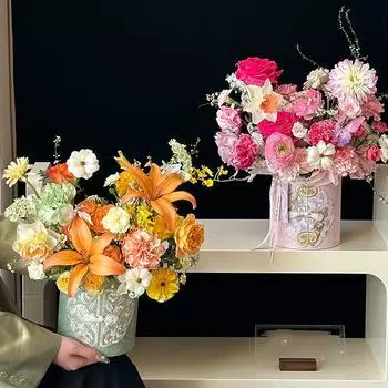 2 шт. Два обнимающих ведра, ведро в китайском стиле с облаком на плечо, ведро для цветов, материалы для цветочного магазина зелёный