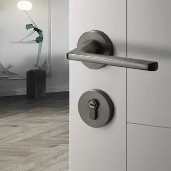 2 шт. дверная ручка тихий замок дизайн без шума антиколлизионные дверные замки с ключами для спальни офиса для семьи