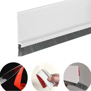 2 шт. дверная щетка для нижней части двери, интегрированная дверная щетка, самоклеящаяся герметизирующая прокладка для защиты от пыли, насекомых, холода и тепла коричневый