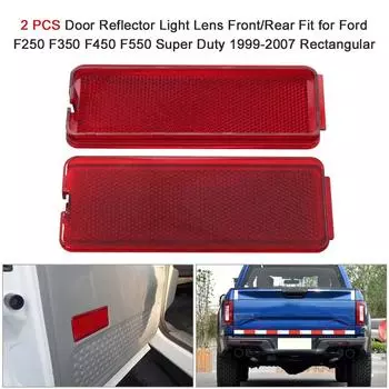 2 шт. дверной отражатель, линза спереди/сзади, подходит для Ford F250 F350 F450 F550 красный