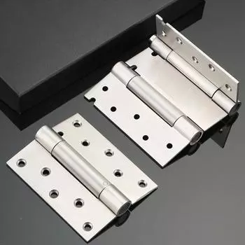 2 шт. Дверные петли, автоматический дверной доводчик, нержавеющая сталь, двойная пружинная петля, дверная фурнитура, автоматические отскоковые дверные петли серебряный