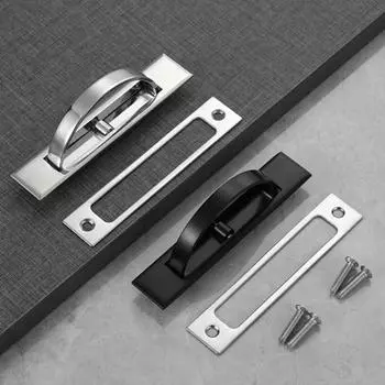 2 шт., дверные ручки, скрытые ручки для шкафа, нержавеющие, устойчивые к коррозии, потайные ручки для шкафа, мебели чёрный