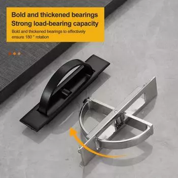 2 шт., дверные ручки, скрытые ручки для шкафа, нержавеющие, устойчивые к коррозии, потайные ручки для шкафа, мебели чёрный