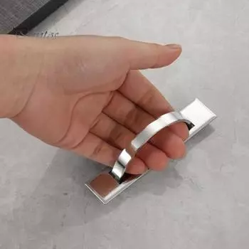 2 шт., дверные ручки, скрытые ручки для шкафа, нержавеющие, устойчивые к коррозии, потайные ручки для шкафа, мебели чёрный