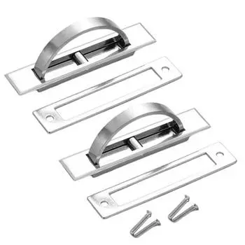 2 шт., дверные ручки, скрытые ручки для шкафа, нержавеющие, устойчивые к коррозии, потайные ручки для шкафа, мебели чёрный