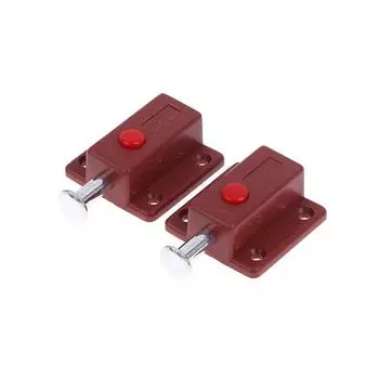 2 шт. Дверные задвижки-защелки для дверного окна, шкафа, коробки, шкафа, раздвижного шкафчика коричневый