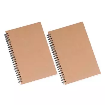 2 шт. Двойная спираль офисные канцелярские принадлежности крафт-бумага альбом для рисования блокнот крафт-бумага