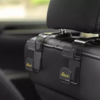 2 шт., двойной крючок для автомобиля, многофункциональный крючок для заднего сиденья автомобиля, крючок для хранения зелёный