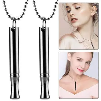 2 шт. Дыхательное ожерелье, свисток для снятия тревоги, ожерелье для мальчиков и девочек (черный)