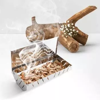 2 шт. дымовых коробок из нержавеющей стали для газового гриля с крючками добавляют дымный аромат газовым электрическим грилям дымовая коробка из щепы для газового гриля и древесного угля Sets