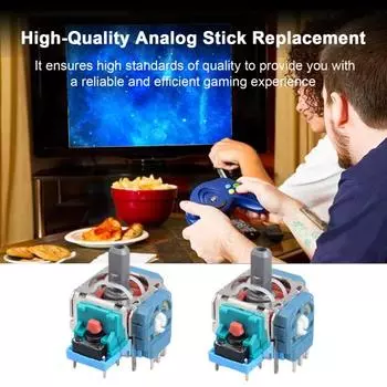 2 шт. джойстики для беспроводного контроллера, запасные части для джойстика, точное управление, повышенная чувствительность управления, аналоговые 3D джойстики для PS5 синий