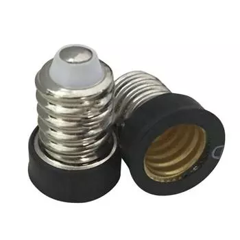 2 шт. E14 к адаптеру-переходнику E12, держатель, цоколь для светодиодных лампочек белый