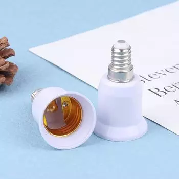 2 шт. E14 в E27 E14-D27 адаптер переходная розетка огнестойкий пластиковый адаптер переходник для лампы адаптер патрона лампы