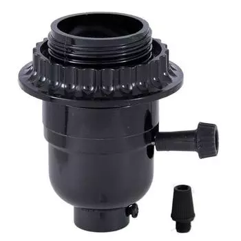 2 шт. E26 E27 Фенольная 3-позиционная ручка Среднее основание Светильник Резьба и кольцо Крышка с резьбой 1/8 IP чёрный