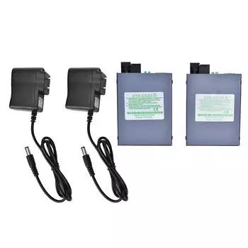 2 шт. Ethernet-конвертер одномодовый одинарный RJ45 гигабитный штекер США 110~240 В