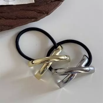 2 шт. Европа и Америка Персонализированные сплав Эластичность Резинки для волос для женщин Девушек Держатель для хвостика Кольца для волос Веревочные аксессуары