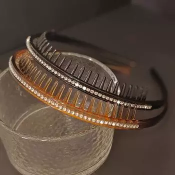 2 шт. Европейская и американская классическая ретро-повязка на голову с черными кристаллами для женщин и девочек, элегантная повязка для волос, свадебный аксессуар для волос