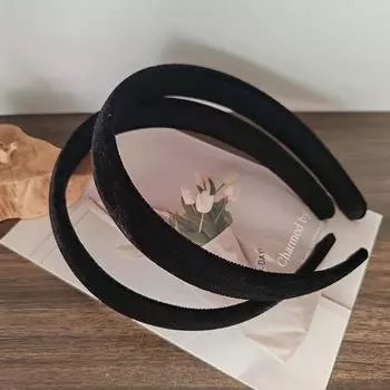 2 шт. Европейская и американская ретро повязка на голову из черного бархата для женщин и девочек, элегантная повязка для волос для праздничной вечеринки, аксессуары для волос