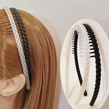 2 шт. Европейские и американские черно-белые зубные повязки на голову для женщин, девушек, мужчин, для спорта, умывания, корейские аксессуары для волос, инструмент