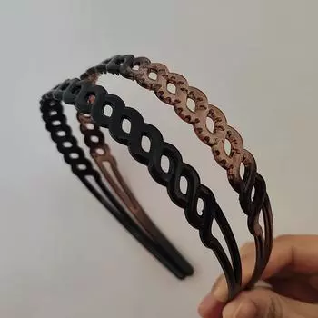 2 шт. Европейские и американские черные цепочки повязки на голову для женщин, девушек, мужчин, корейские спортивные аксессуары для волос для умывания