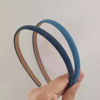 2 шт. Европейские и американские однотонные джинсовые винтажные повязки на голову для женщин и девочек, корейские обручи для волос, аксессуары