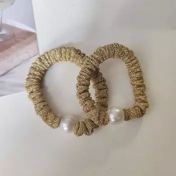 2 шт. Европейские и американские ярко блестящие резинки для волос с высокой эластичностью для женщин, девочек, держатель для хвостика, кольца для волос, веревочные аксессуары