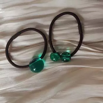 2 шт. Европейские и американские резинки для волос из желеобразных шариков высокой эластичности для женщин, девочек, держатель для хвостика, кольца для волос, аксессуары