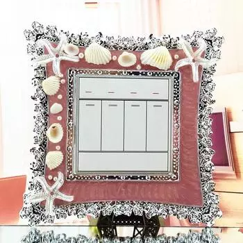 2 шт. европейских наклеек на выключатель из ракушки, можно использовать в качестве украшения выключателя для гостиной, спальни, кабинета Pack of 1