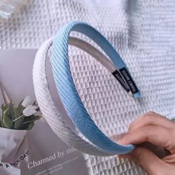 2 шт. Европейский и американский однотонный синий стиль повязка на голову резинки для волос обруч для женщин девушек праздник корейские аксессуары для волос
